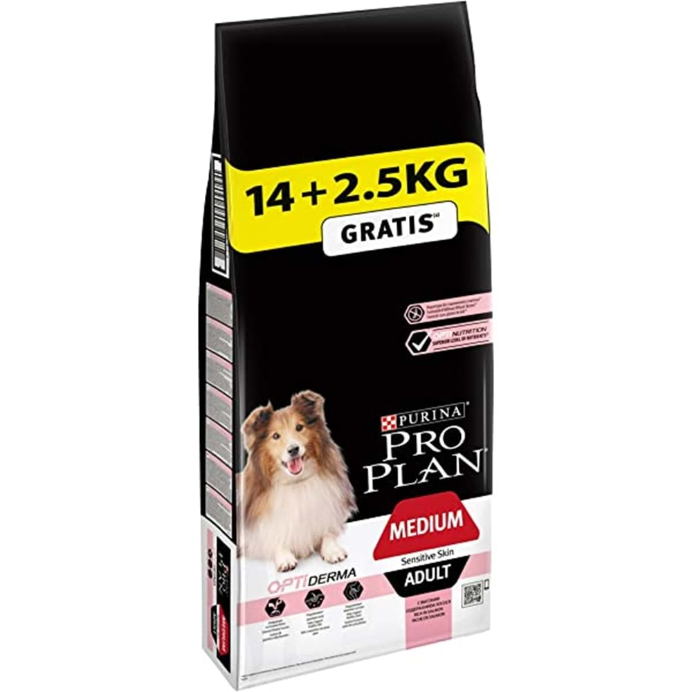 Proplan Medıum Adult Somon Sensitive Yetişkin Köpek Maması 14+2,5 kg