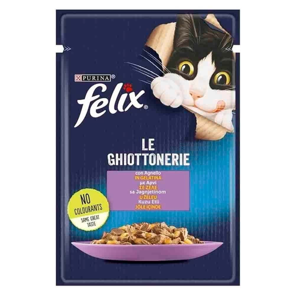 Felix Kuzu Etli Yaş Kedi Maması 85 Gr x 12 Adet