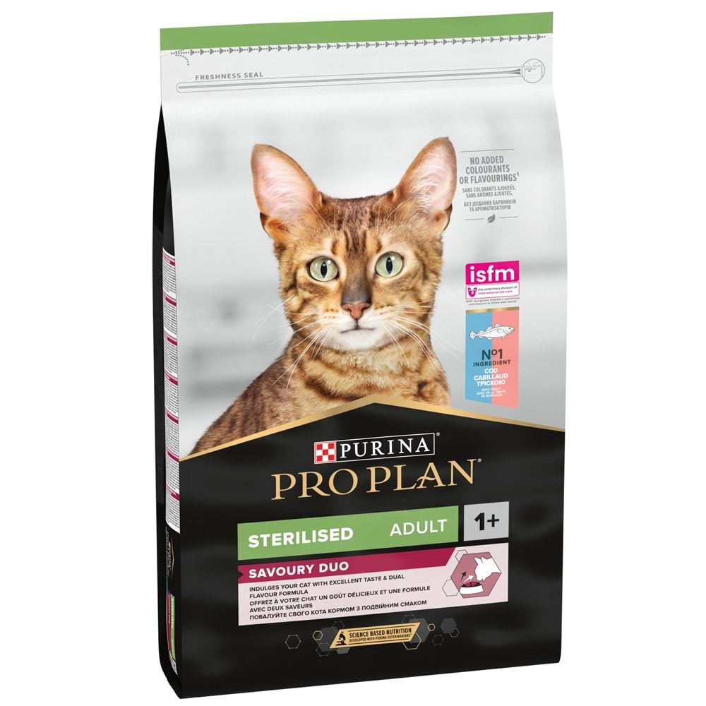 Pro Plan Sterilised Morina ve Okyanus Balıklı Kısır Yetişkin Kedi Maması 10 kg