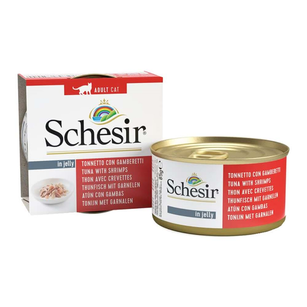 Schesir Cat Jelly Can Ton Balıklı Ve Karıdeslı 85 Gr. x 6 Adet