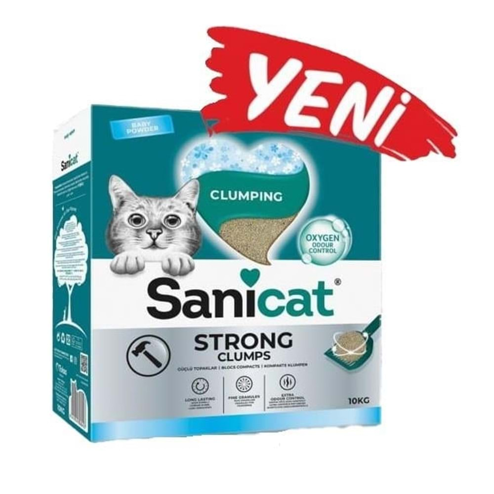 Sanicat Strong Clumps Ekstra Güçlü Kedi Kumu 10 Kg