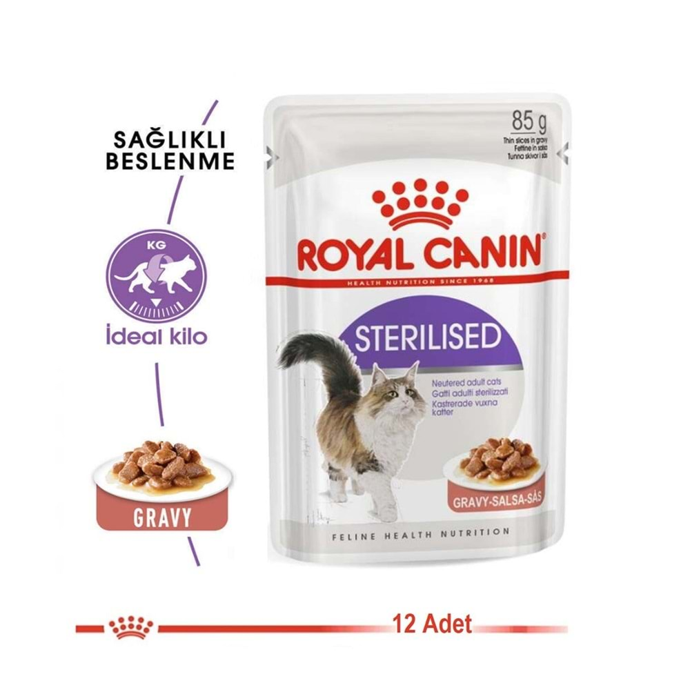 Royal Canin Steril Gravy Kısır Kedi Yaş Mama 85 gr x 12 adet