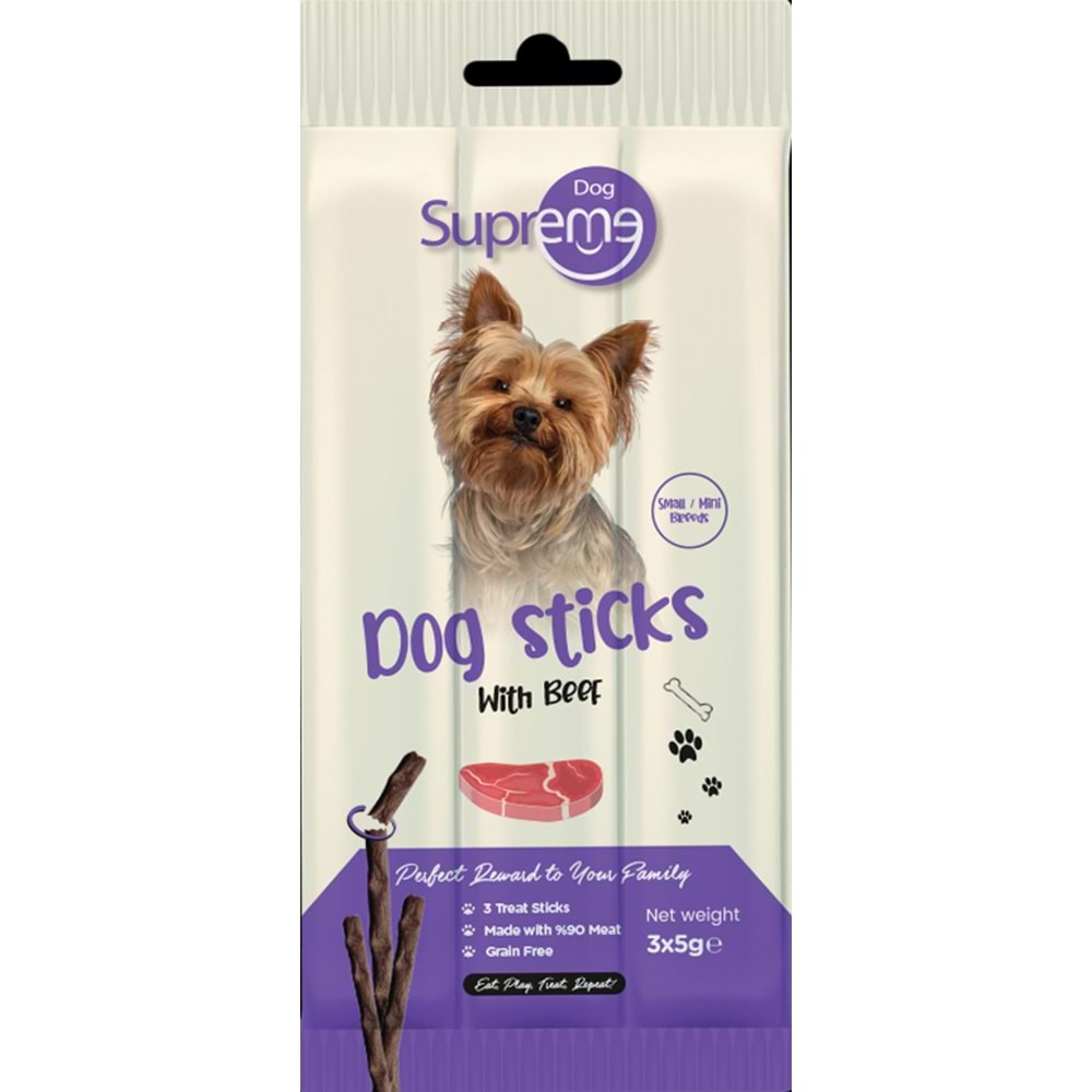 Supreme Dog Sığır Etli Ödül Çubuk 3x5 Gr x 6 Adet