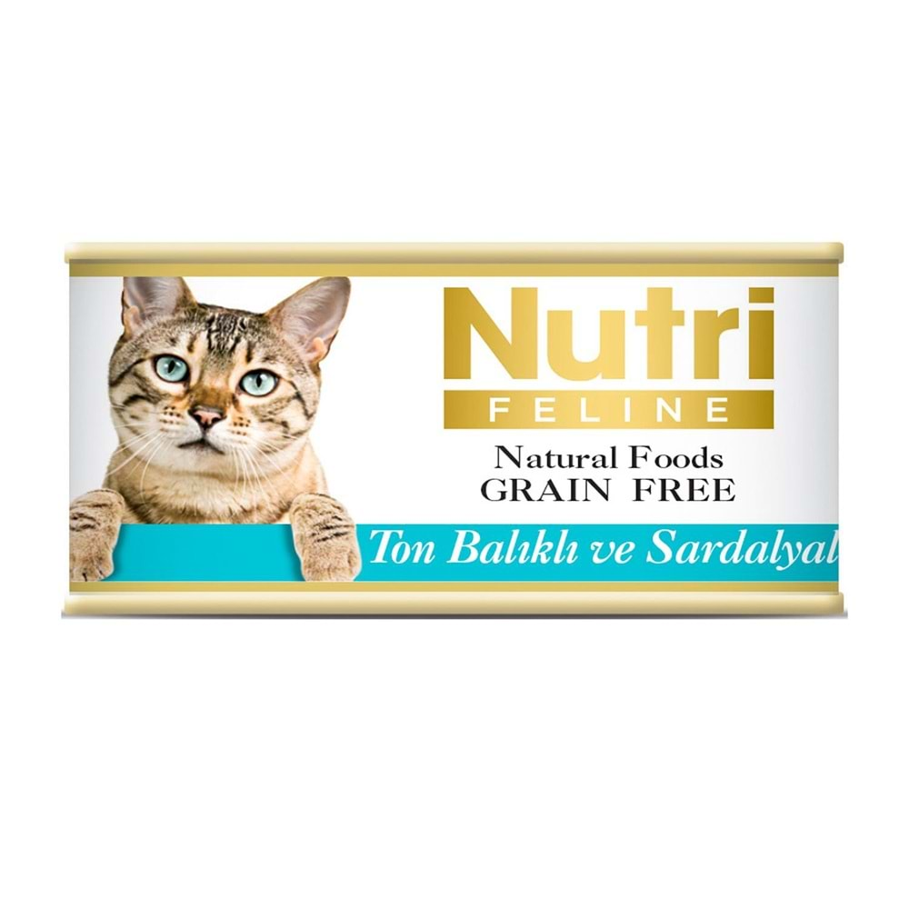 Nutri Kedi Konserve Ton Balıklı Sardalyalı 85 gr x 12 Adet