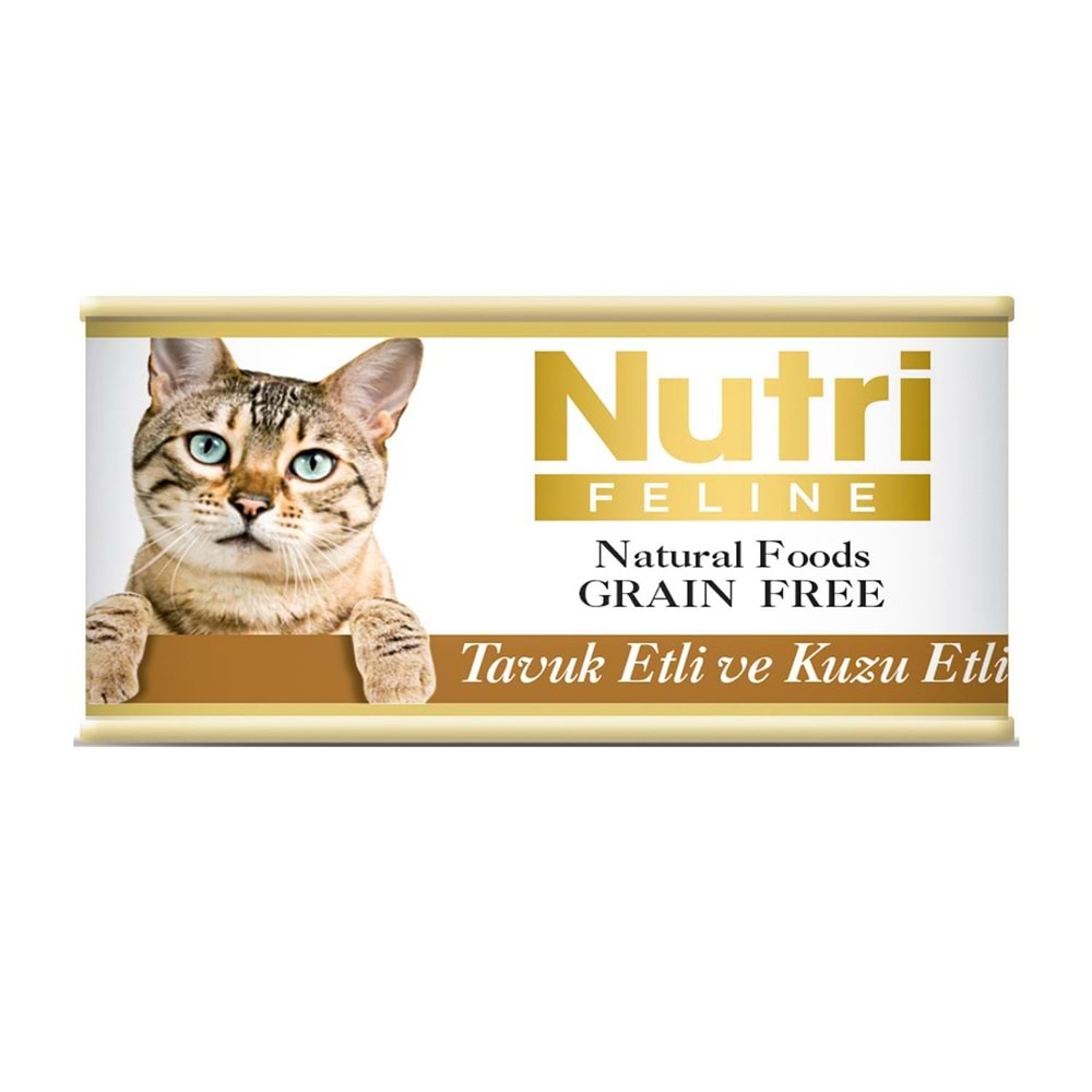 Nutri Kedi Konserve Tavuk Ve Kuzu Etli 85 gr x 12 Adet