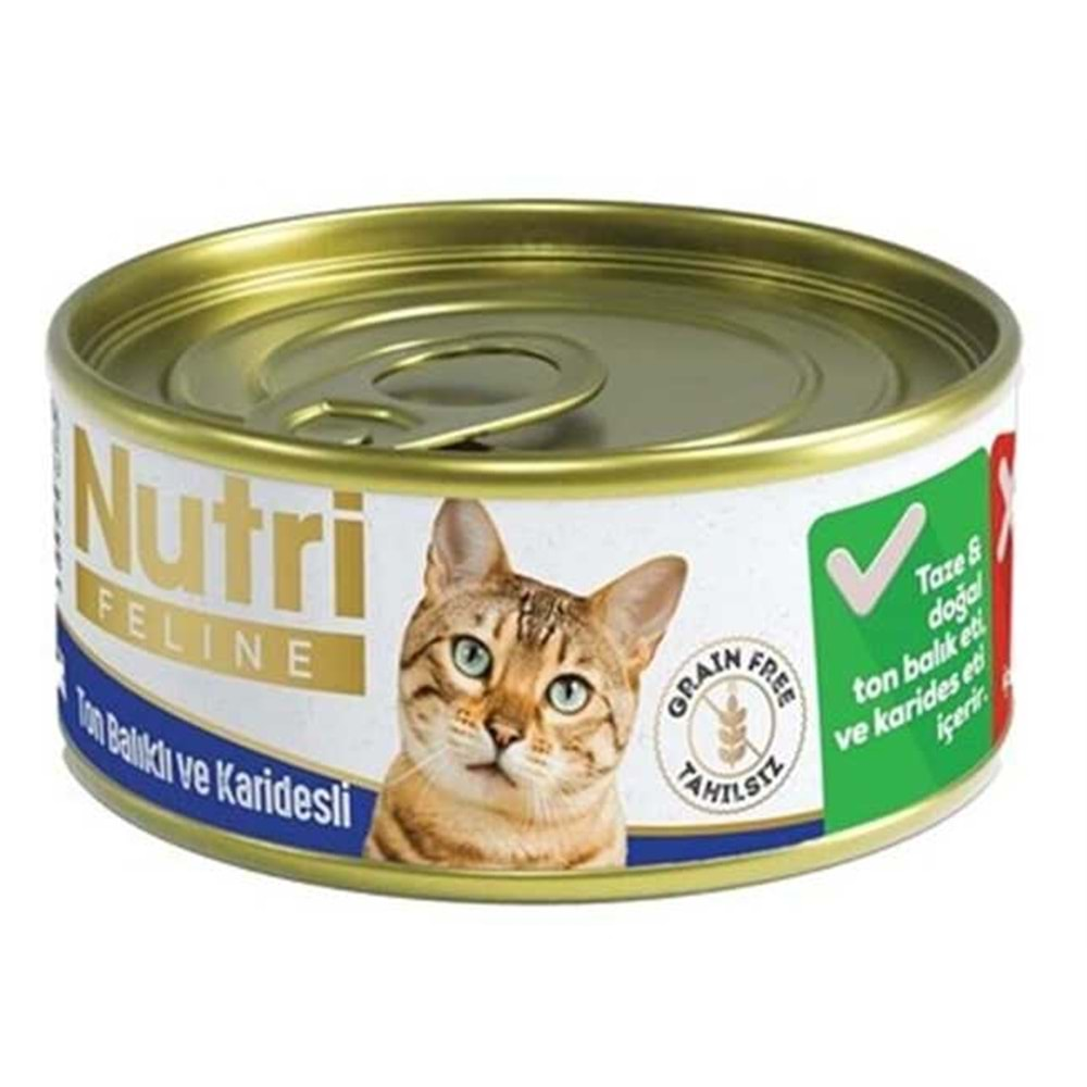 Nutri Kedi Ton Balıklı ve Karidesli 85 gr x 12 Adet