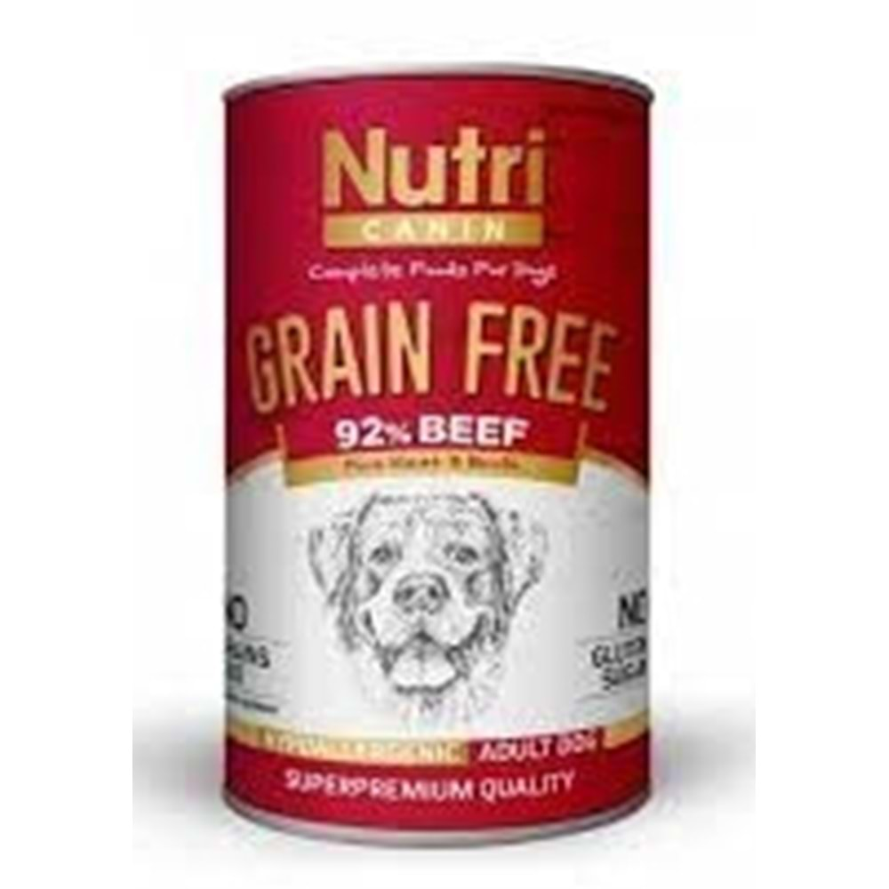 Nutri Tahılsız Yetişkin Köpek Biftekli Yaş Mama 200 gr