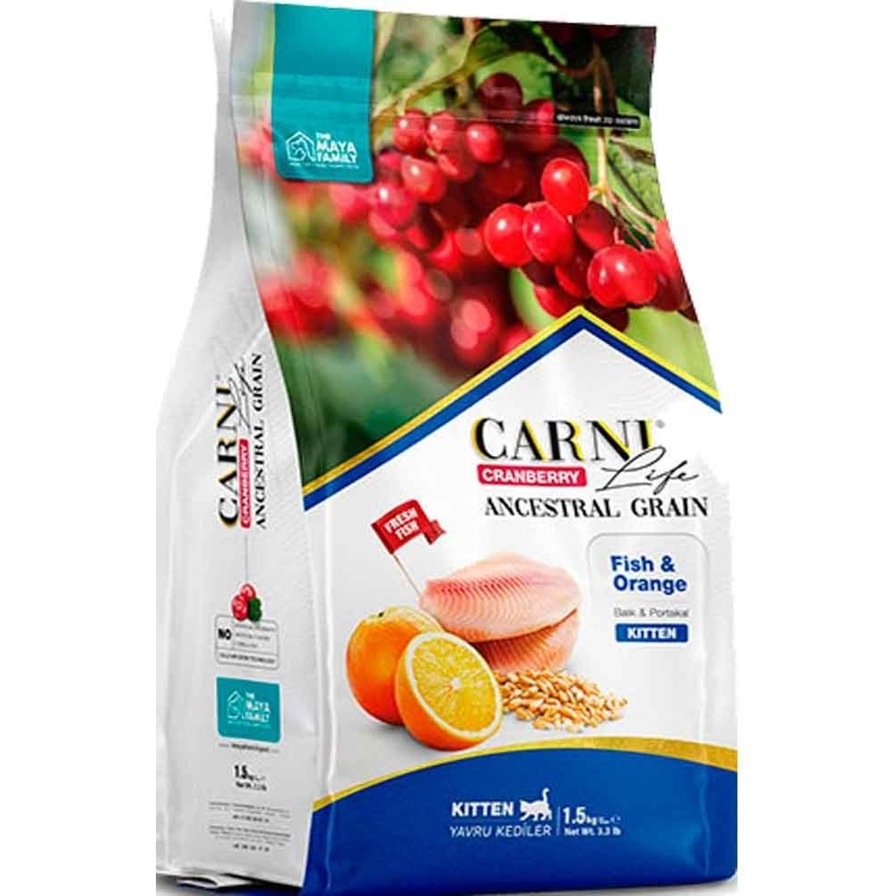 Carnı Lıfe Cranberry Ancestral Graın Kedi Balık & Portakal Kıtten 1.5 Kg