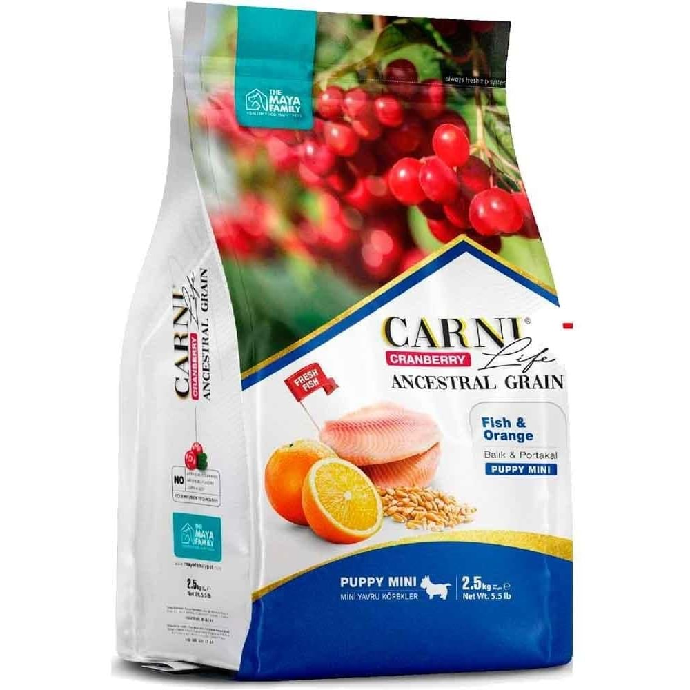 Carnı Lıfe Cranberry Ancestral Graın Köpek Balık & Portakal Puppy Mını 2.5 Kg