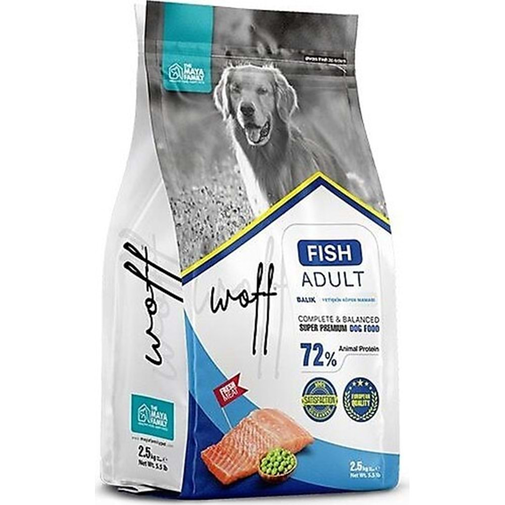 Woff Balık Etli Yetişkin Köpek Maması 2.5 Kg