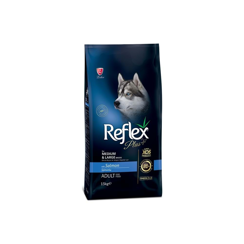 Reflex Plus Somonlu Büyük ve Orta Irk Köpek Maması 15 Kg