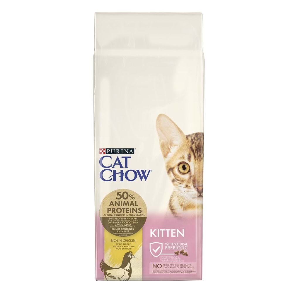 Cat Chow Yavru Kedi Maması Tavuklu 15 kg + Dr Natures Cat Malt Paste 100 gr + Dr Natures Dental Care Kedi ve Köpeklerde Ağız Bakım Spreyi 50 ml Hediye