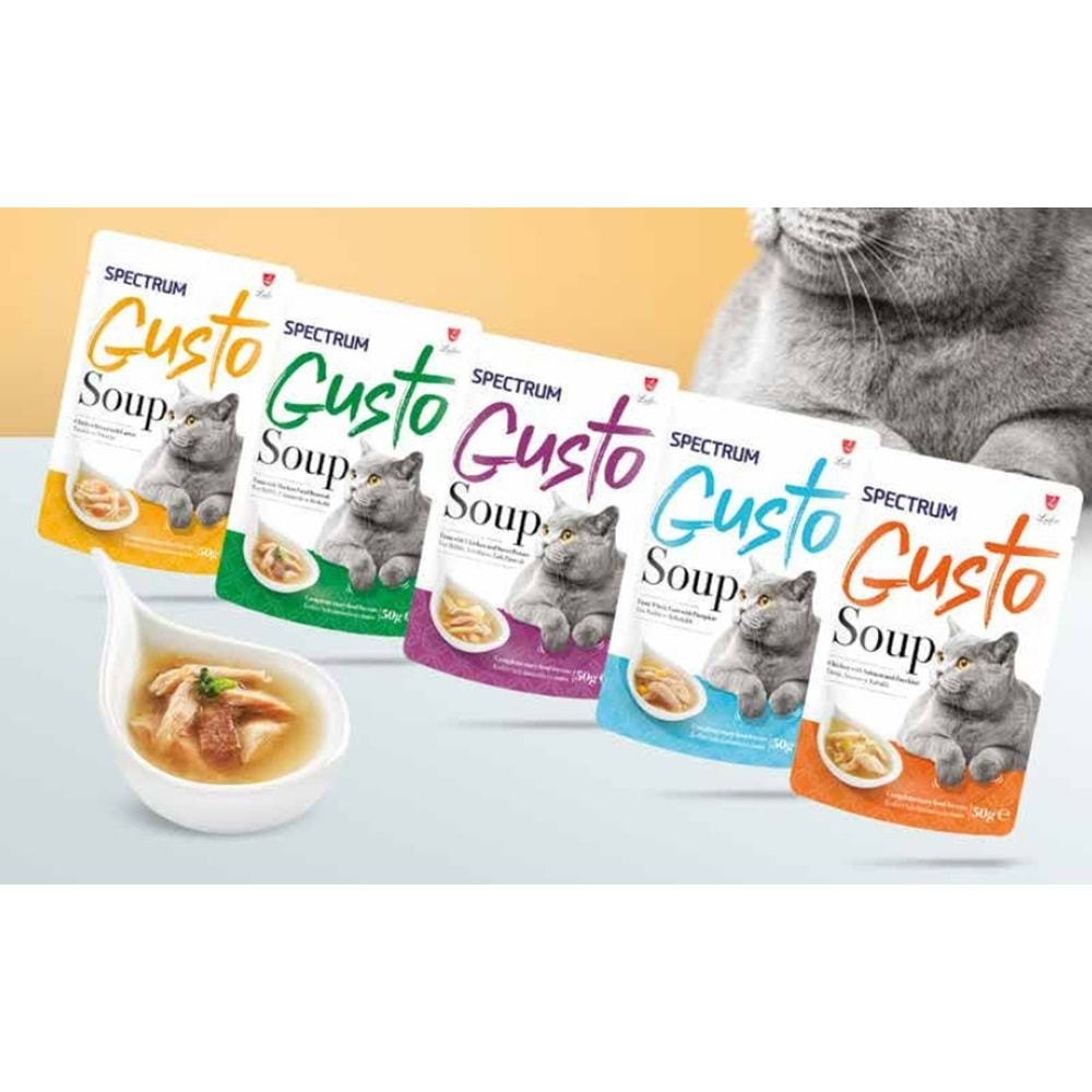 Spectrum Gusto Kedi Çorba 50 Gr X 12 Adet Karışık