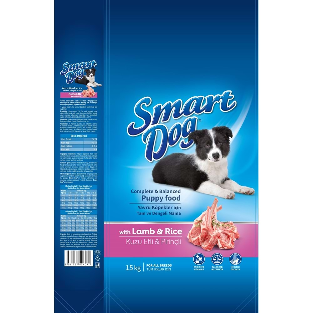 Smart Dog Kuzulu Yavru Köpek Maması 15 Kg