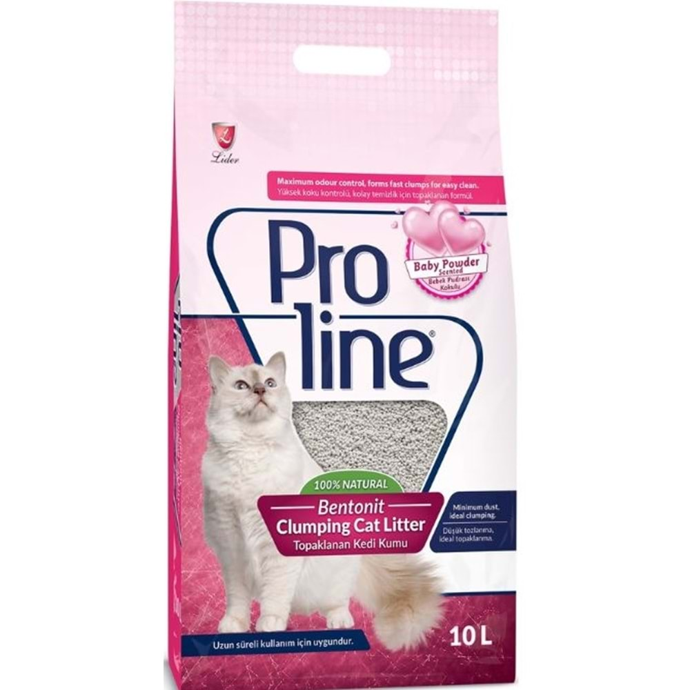 PROLINE BENTONIT KEDI KUMU 10 LT(Bebek Pudra)