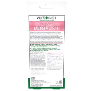 Vet's Best Yavru Köpekler İçin Diş Ve Ağız Bakım Seti 100 Gr (Parmak Diş Fırçası ve Diş Macunu)