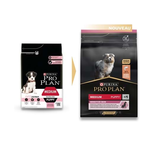 Pro Plan Puppy Medium Sensitive Skin Somonlu Orta Irk Yavru Köpek Maması 3 kg