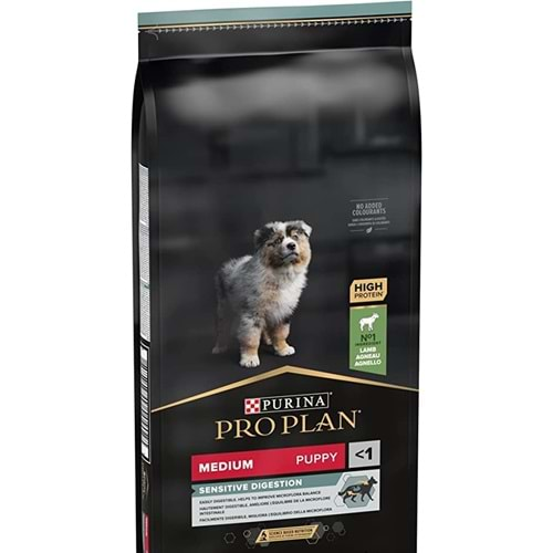 Pro Plan Puppy Medium Sensitive Digestion Kuzulu ve Pirinçli Orta Irk Yavru Köpek Maması 3kg