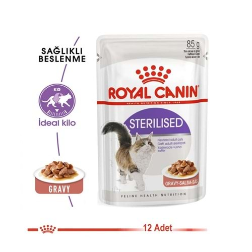 Royal Canin Steril Gravy Kısır Kedi Yaş Mama 85 gr x 12 adet