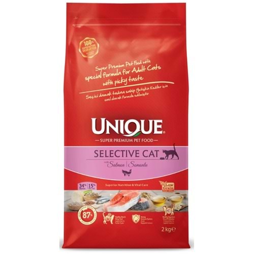 Unique Selective Yetişkin Kedi Maması Somonlu 2 kg