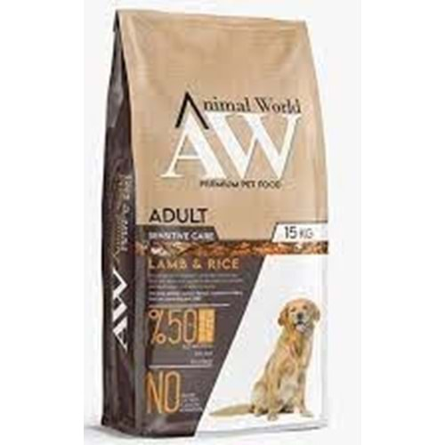 Animal World Sensitive Kuzulu Yetişkin Köpek Maması 15 kg