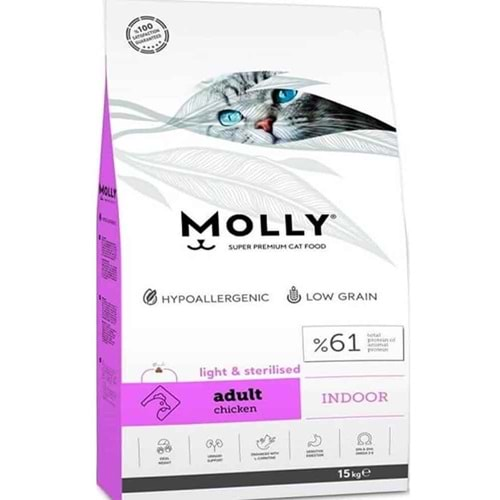 Molly Kısırlaştırılmış Kedi Maması Sterilised Tavuklu 15 Kg