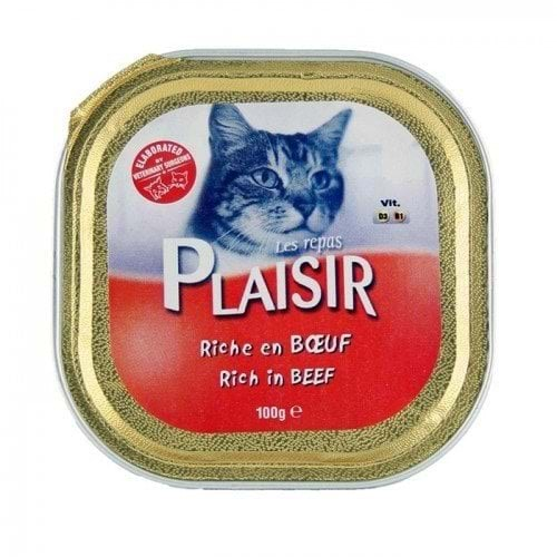 Plaisir Biftekli Kedi Yaş Mama 100 gr x 6 Adet