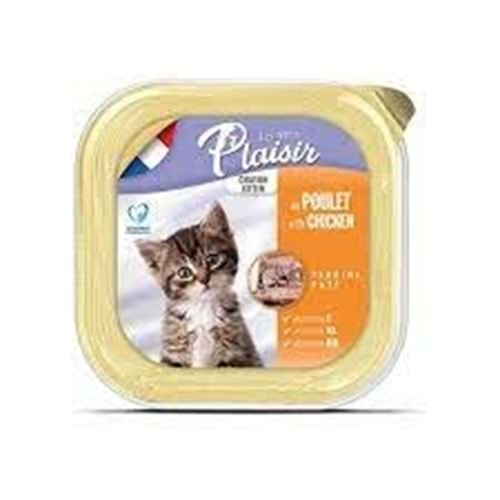 Plaisir Tavuk Etli Yavru Kedi Yaş Maması 100 gr x 6 Adet