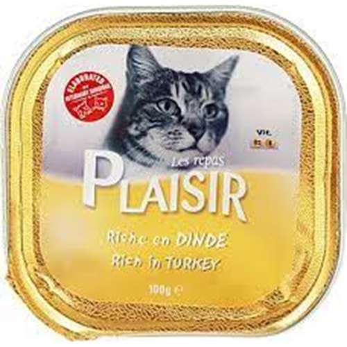 Plaisir Hindili Kedi Yaş Mama 100 gr x 6 Adet