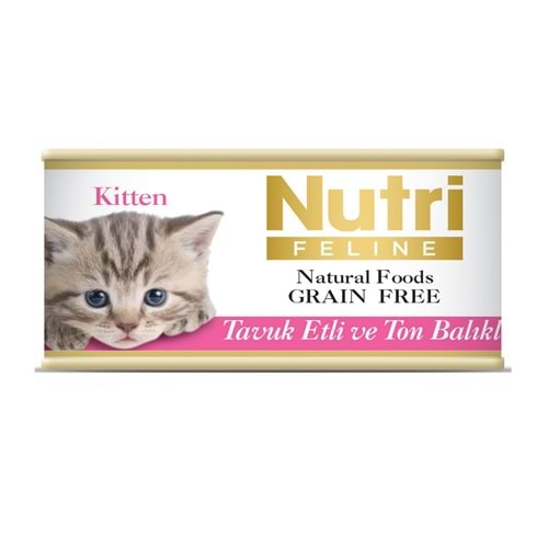 Nutri Kedi Konserve Tavuk ve Ton Balıklı 85 gr x 12 Adet