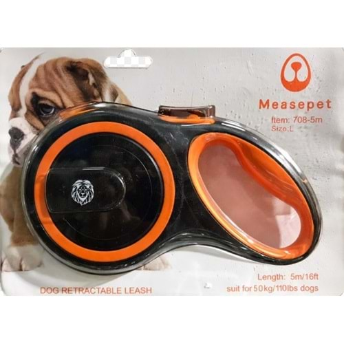 Lion pet measepet köpek otomatik tasma 3 mt 15 Kg