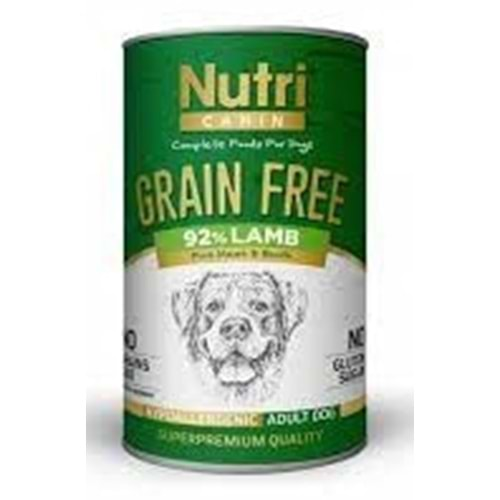 Nutri Tahılsız Yetişkin Köpek Kuzu Etli Yaş Mama 200 gr