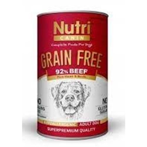 Nutri Tahılsız Yetişkin Köpek Biftekli Yaş Mama 200 gr