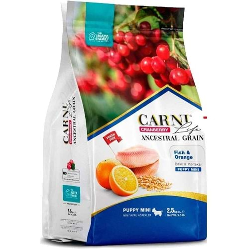 Carnı Lıfe Cranberry Ancestral Graın Köpek Balık & Portakal Puppy Mını 2.5 Kg