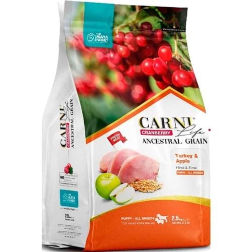 Carnı Lıfe Cranberry Ancestral Graın Köpek Hindi & Elma Puppy Tüm Irklar 2.5 Kg