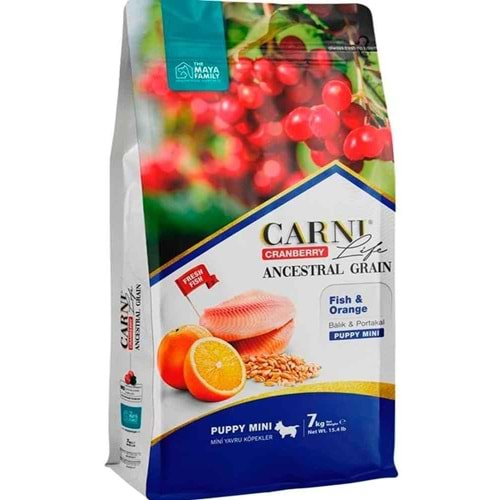 Carnı Lıfe Cranberry Ancestral Graın Köpek Balık & Portakal Puppy Mını 7 Kg