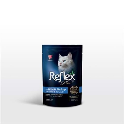 Reflex Pouch Kedi Yaş Mama Ton Balıklı & Karedesli Jelly 100 gr x 12 Adet