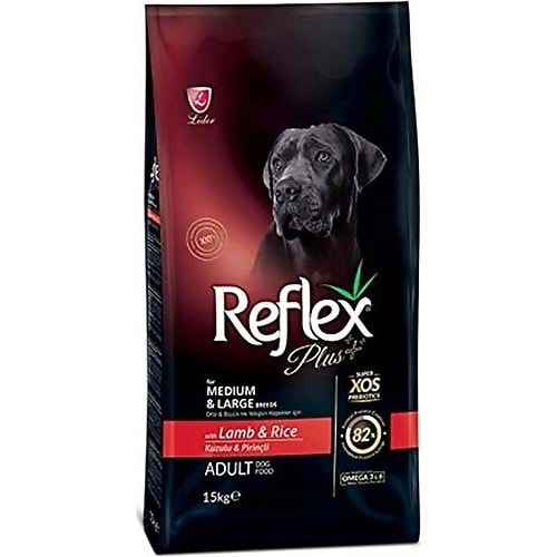 Reflex Plus Kuzulu Orta ve Büyük Irk Yetişkin Köpek Maması 15 kg