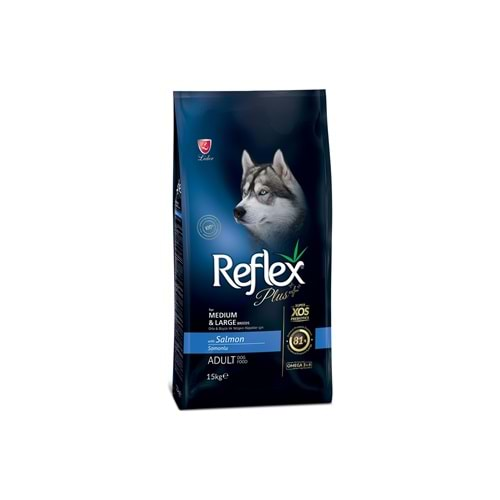 Reflex Plus Somonlu Büyük ve Orta Irk Köpek Maması 15 Kg