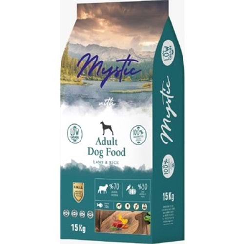 Mystic Az Tahıllı Yetişkin Köpek Maması Kuzu etli 15 kg