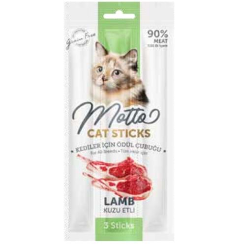 Motto Yetişkin Kedi Kuzu Etli Ödül Çubuğu 3x5 gr x 6 Adet