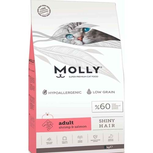 Molly Yetişkin Kedi Maması Karidesli Somonlu Açık 1 Kg