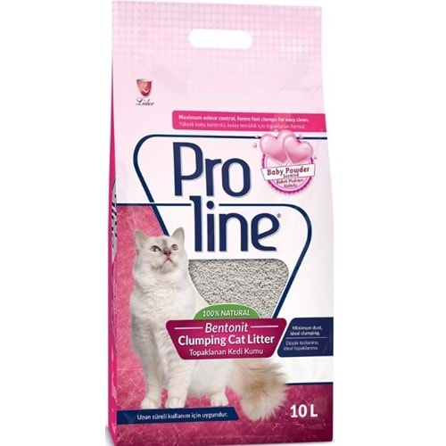 PROLINE BENTONIT KEDI KUMU 10 LT(Bebek Pudra)