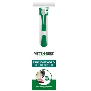 Vet's Best Köpek İçin Üç Başlı Diş Fırçası