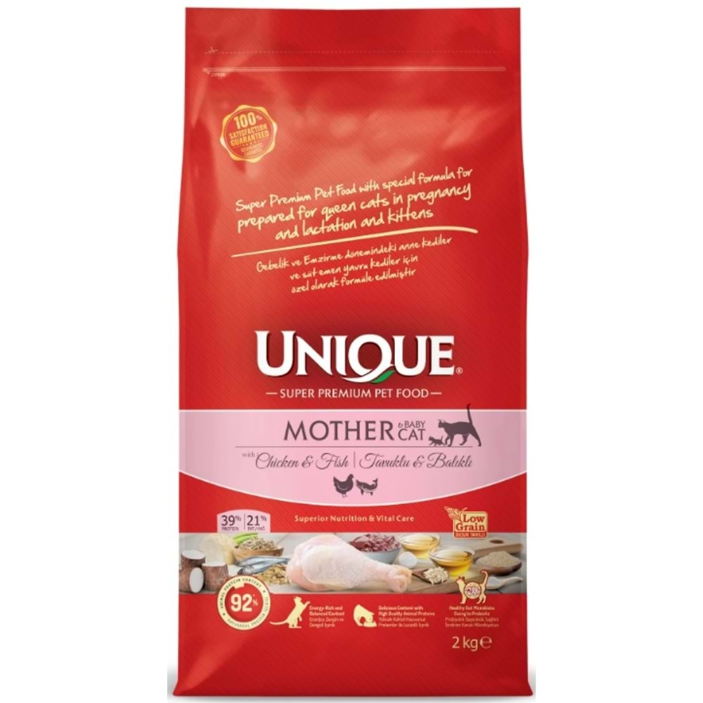 Unique Anne Ve Yavru Kedi Maması Tavuklu&Balıklı 2 kg